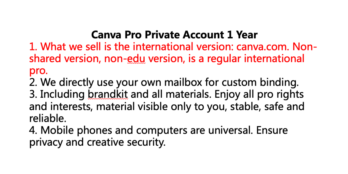 Canva Pro Private Account 1 Year Official Genuine Original Email Delivery Online Graphic Design Software